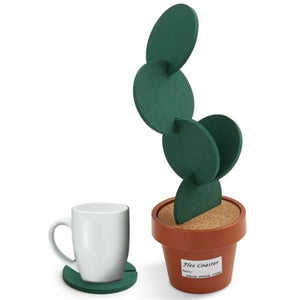 Cute Creative Coaster Mat Cactus Potted Plants Shape Cup Mat Heat Insulation Pad Table Decoration Kitchen Accessories