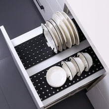 Kitchen Shelf Organizer Telescopic Dish Plate Drying Rack Bowl Pot Lid Storage Holder Adjustable Kitchen Dish Drying Rack