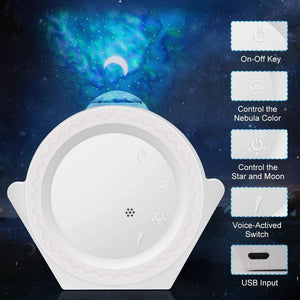 New Sky Projector 6 Colors Ocean Waving Light LED Cloud Night Lamp 360 Degree Rotation for Kids Children Gift
