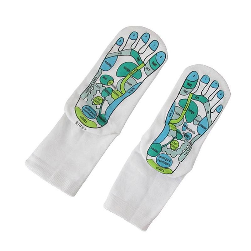 1 Pair Acupressure Socks Physiotherapy Massage Relieve Tired Feet Reflexology Socks Foot Point Socks Full English Illustration