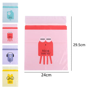 15pcs Portable Hanging Car Trash Bag Cute Cartoon Office Self-adhesive Garbage Bags Disposable Cleaning Bags Kitchen Accessories