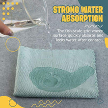 5/10pcs Wave Pattern Fish Scale Cloth Rag 30x40cm Water Absorbable Glass Kitchen Cleaning Cloth Wipes for Table Window  PAK