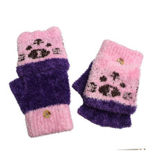 1Pair Gloves Girls Boys Hand Wrist Warmer Winter Fingerless Button holds Gloves Mitten