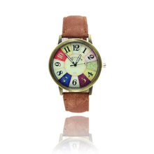 Genvivia Graffiti Pattern Women Watch 2017 Fashion Leather Band Analog Quartz Vogue Wrist Watches