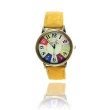 Genvivia Graffiti Pattern Women Watch 2017 Fashion Leather Band Analog Quartz Vogue Wrist Watches