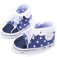 2017 Glitter Baby Girl Sequins Canvas High Cut Lace-up Shoes Sneakers Anti-slip Soft Sole Toddler Spring Shoes for Girls