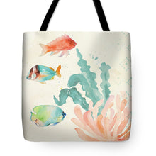 Tropical Teal Coral Medley I Tote Bag