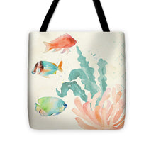 Tropical Teal Coral Medley I Tote Bag